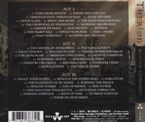 Therion - Веlоvеd Аntiсhrist [3СD] (2018)