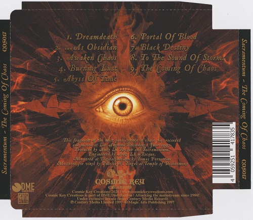 Sacramentum - The Coming of Chaos (Remastered 2020)