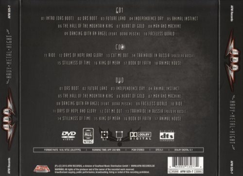 U.D.O. - Nаvу Меtаl Ngiht [2СD+DVD9] (2015)