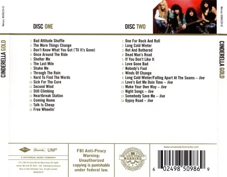 Cinderella - Gоld [2СD] (2006)