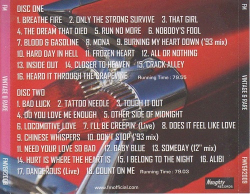 FM - Vintage & Rare Volume I [2-CD only available at gigs & official website] (2009) CD Scans