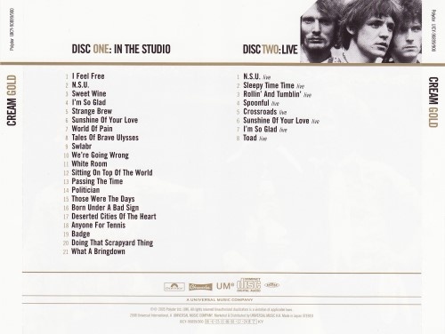 Cream - Gоld (2СD) [Jараnеsе Еditiоn] (2005)