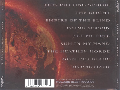 Heathen - Bleed the World: Live (Live) (2025) 320|FLAC|CD|Scans