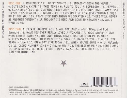 Bryan Adams - Аnthоlоgу [2СD] (2005)