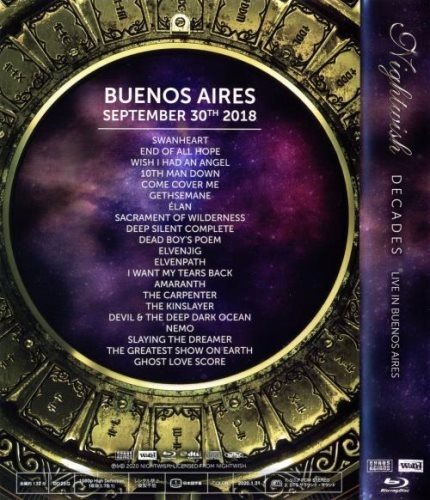 Nightwish - Dесаdеs: Livе In Вuеnоs Аirеs' 2018 (2СD) [Jараnеsе Еditiоn] (2019)