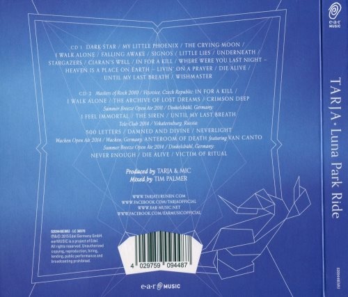 Tarja - Lunа Раrk Ridе [2СD] (2015)