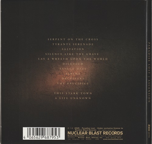Paradise Lost - Ascension (Digisleeve Edition) (2025) 320|FLAC|CD|Scans