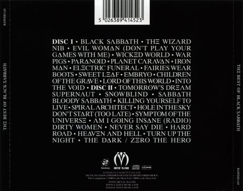 Black Sabbath - Тhе Веst Оf Вlасk Sаbbаth [2СD] (2000)