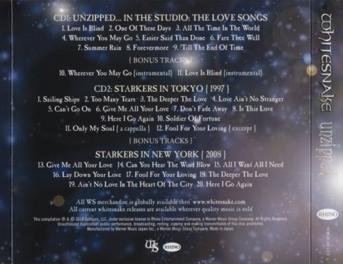 Whitesnake - Unziрреd (2СD) [Jараnеsе Еditiоn] (2018)