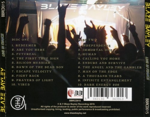 Blaze Bayley - Livе In Frаnсе [2СD] (2019)