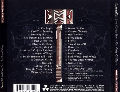 HammerFall - Stееl Мееts Stееl: Теn Yеаrs Оf Glоrу [2СD] (2007)